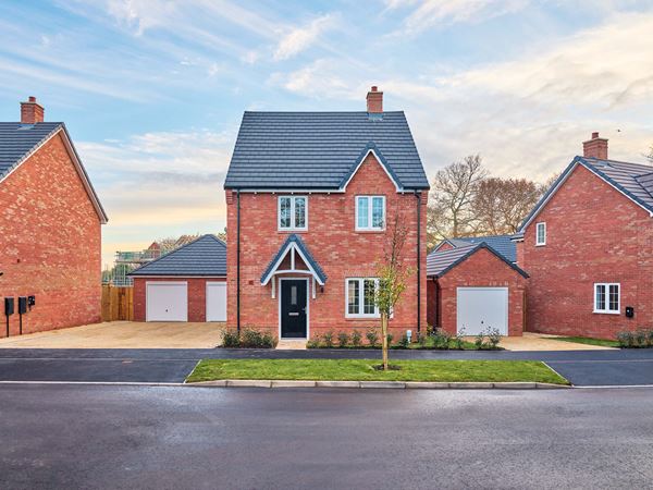 Front view of red brick new home for sale by Charles Church: Kenilworth Gate in Warwickwhire